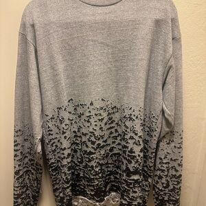 John Elliot designer burn out mock long sleeve sweater